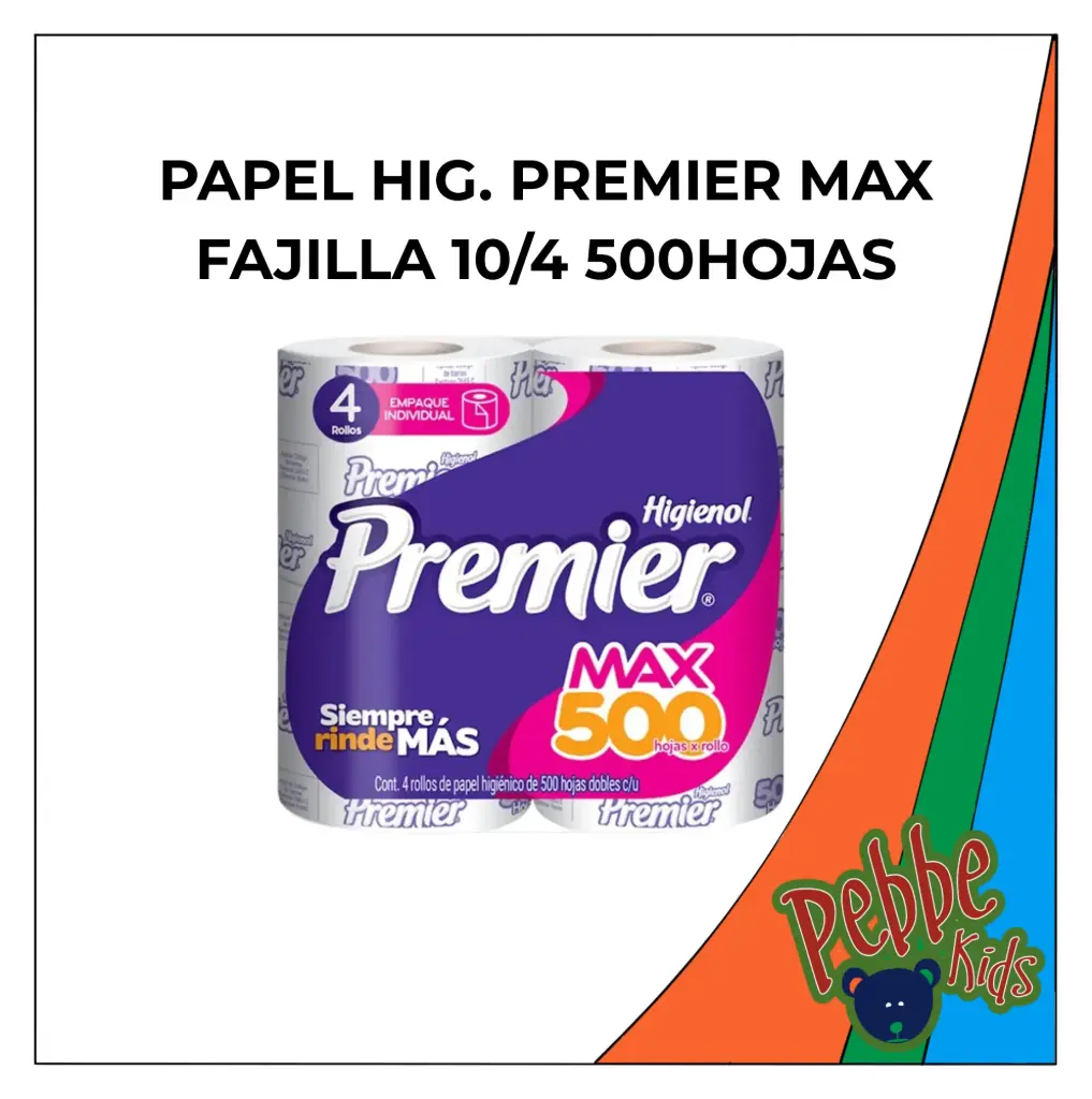 PAPEL HIG. PREMIER MAX FAJILLA 10/4 500HOJAS