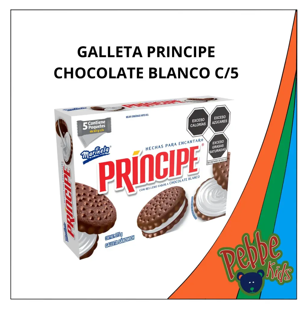 GALLETA PRINCIPE CHOCOLATE  BLANCO C/5