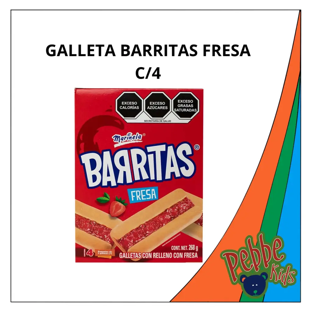 GALLETA BARRITAS FRESA C/4