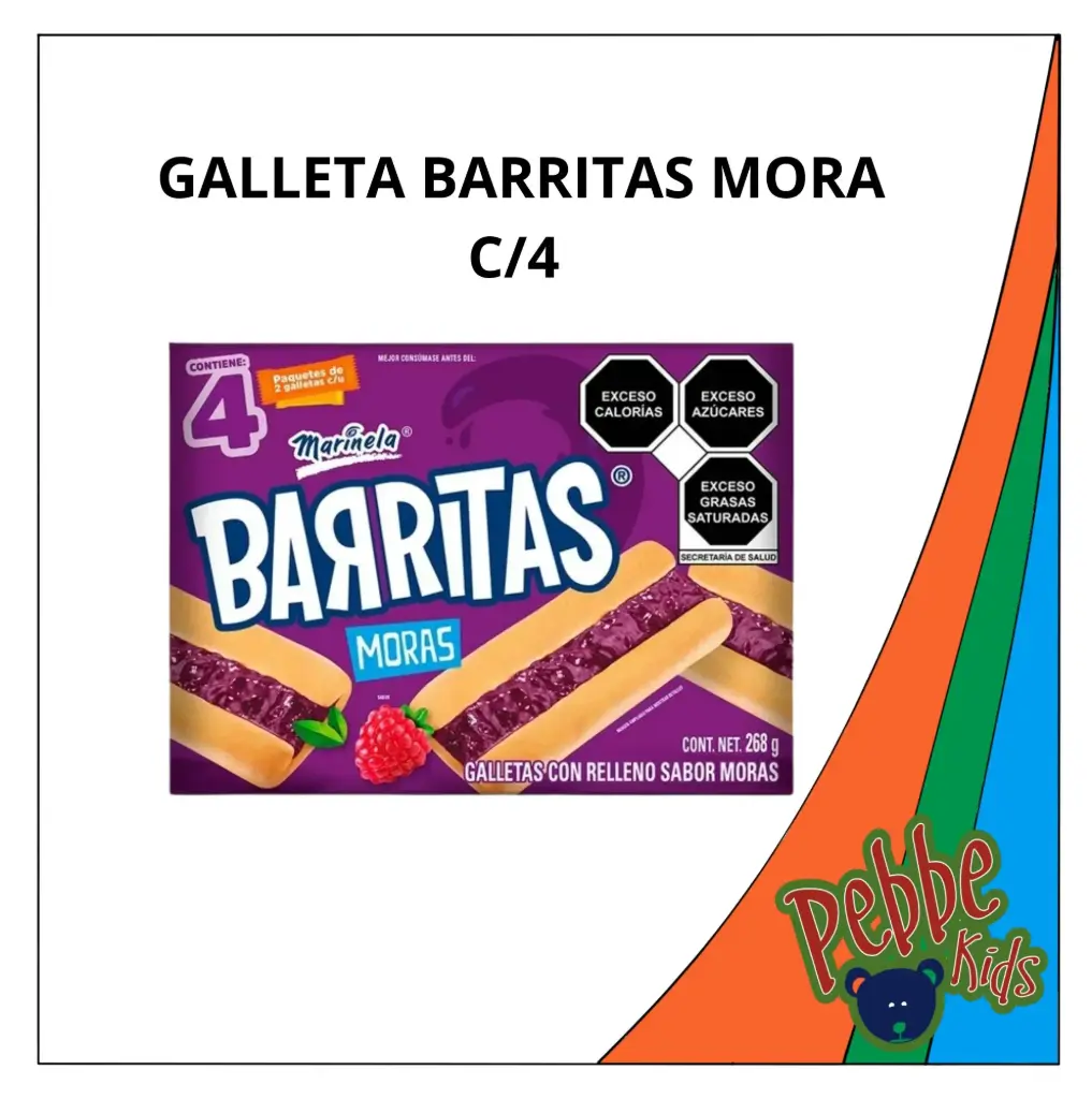 GALLETA BARRITAS MORA C/4 