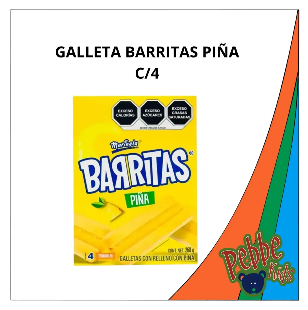 GALLETA BARRITAS PIÑA C/4 