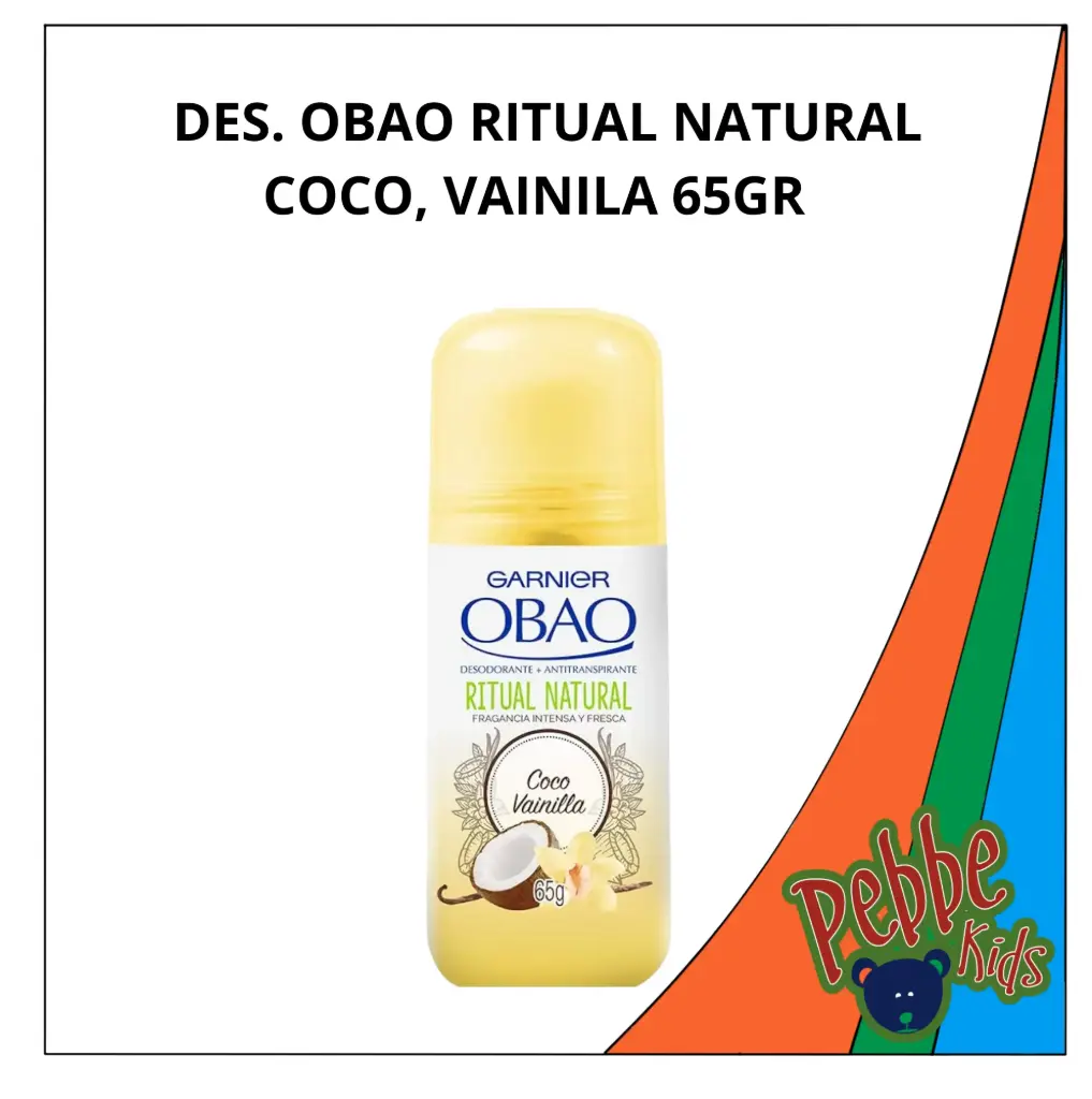 DES. OBAO RITUAL NATURAL COCO, VAINILA 65GR  