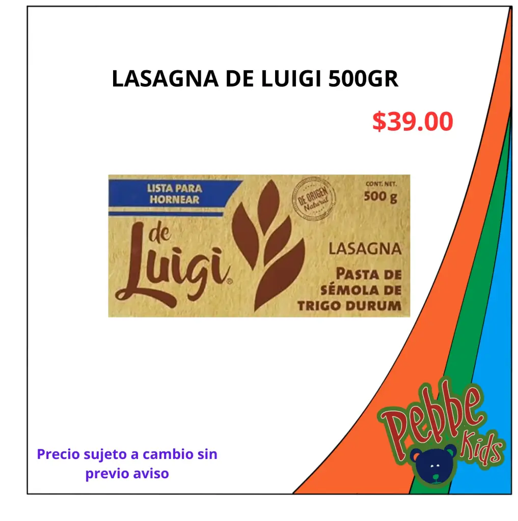 LASAGNA DE LUIGI 500GR 