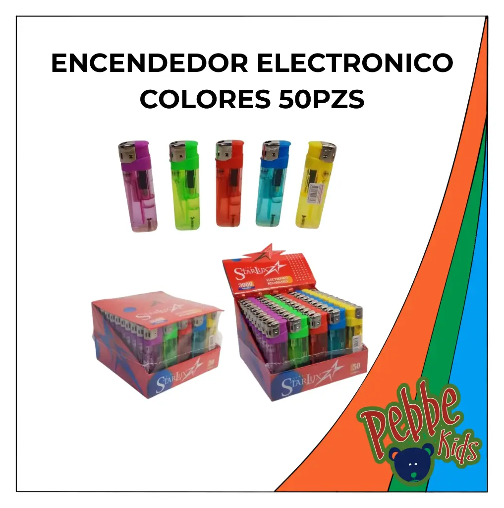 ENCENDEDOR ELECTRONICO COLORES 50PZS