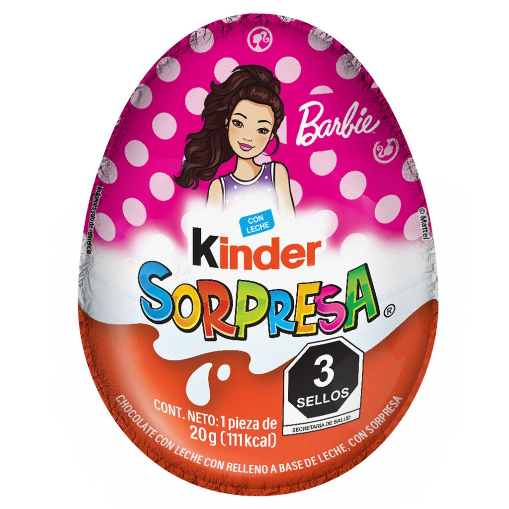 CHOCOLATE KINDER SORPRESA BARBIE C/8
