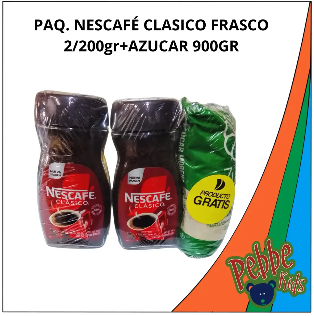 PAQ. NESCAFÉ CLASICO FRASCO 2/200gr+AZUCAR 900GR