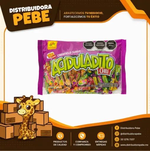 [1218] CARAMELO SUAVE ACIDULADITO DE LA ROSA C/100