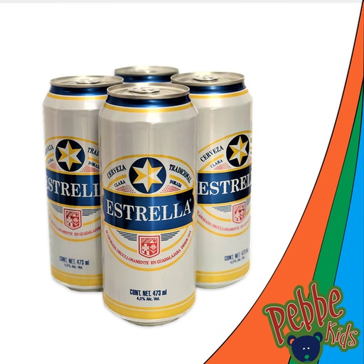 [132] CERVEZA ESTRELLA LATON 473ml. C/24