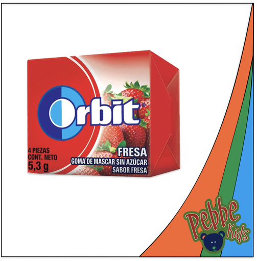 [2301] CHICLE ORBIT FRESA 4 PASTILLAS C/40