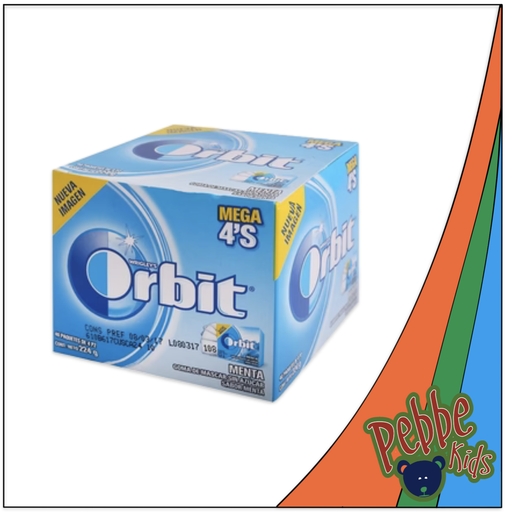 [2047] CHICLE ORBIT MENTA 4 PASTILLAS C/40