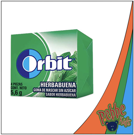 [2434] CHICLE ORBIT YERBABUENA 4 PASTILLAS C/40