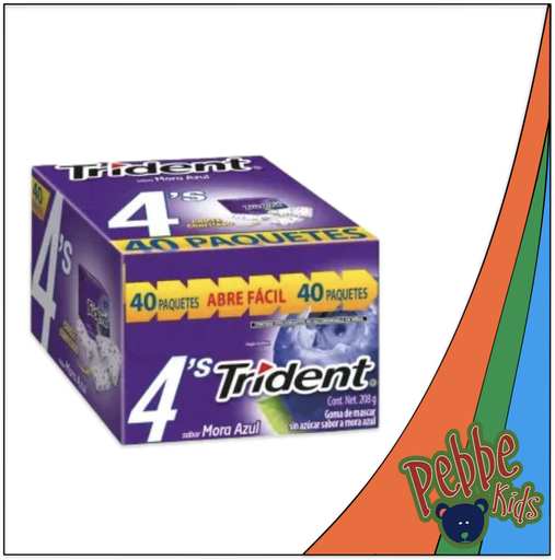 [299] CHICLE TRIDENT 4'S MORA C/40