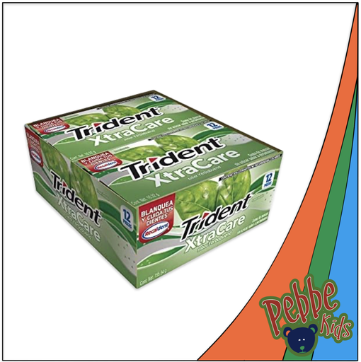 [127] CHICLE TRIDENT XTRACARE YERBABUENA C/12