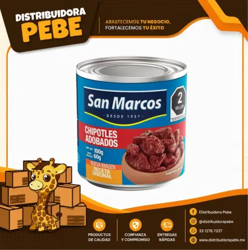 [674] CHILE CHIPOTLE CHICO 100gr. SAN MARCOS