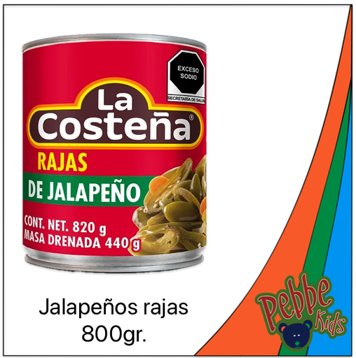 [1744] CHILE RAJAS LA COSTEÑA 800gr.