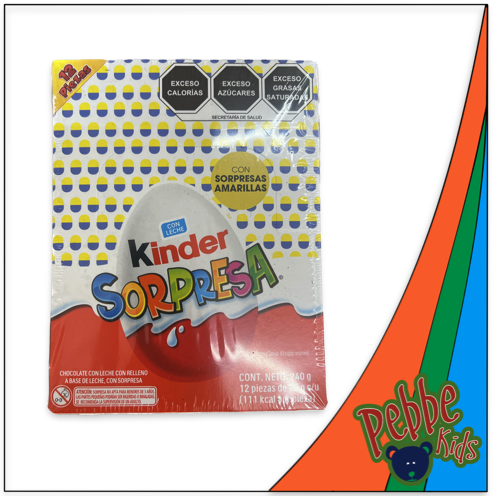 [1312] CHOCOLATE KINDER SORPRESA DINOSAURIOS C/12