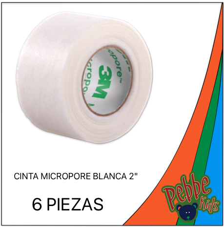 [1530-2] CINTA 3M MICROPORE BLANCA 2" (5cm.) C/6