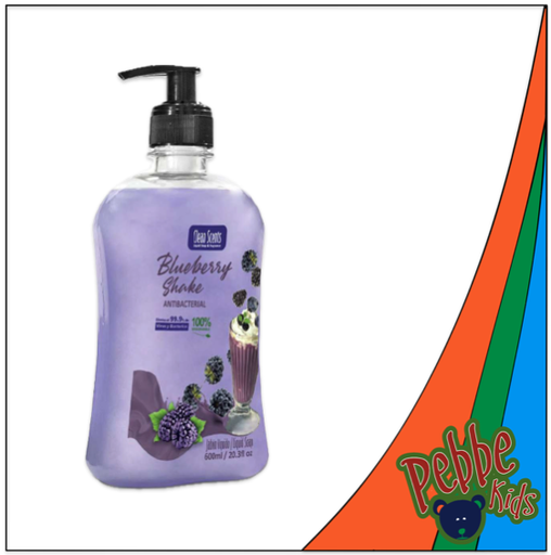 [1057] JABÓN LIQ. CLEAN SCENTS AZUL (MORA AZUL: BLUEBERRY SHAKE) 600ml.