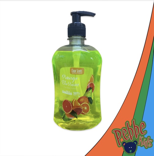 [1056] JABÓN LIQ. CLEAN SCENTS AMARILLO (PERA NARANJA TORONJA: ORANGE BLOSSOM) 600ml.
