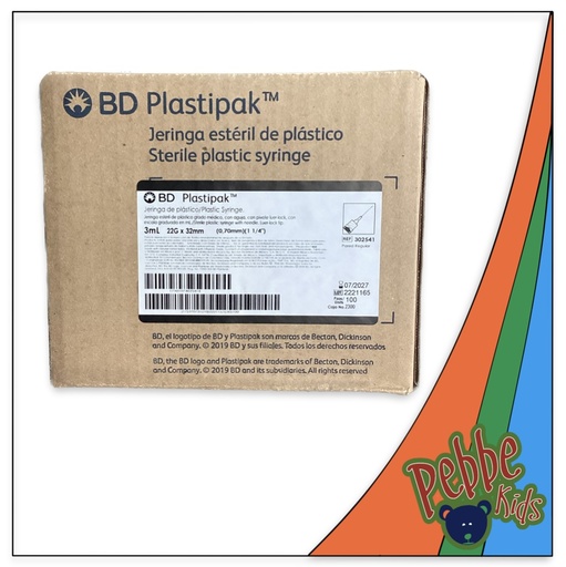 [302541] JERINGA 3ml. NEGRA C/100 (22G x 32mm.)