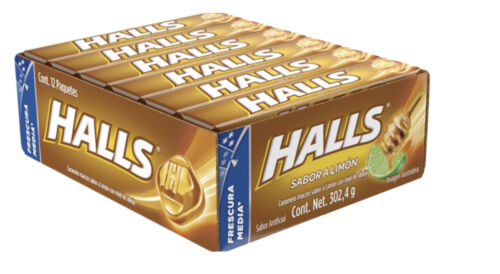 [196] PASTILLA HALLS MIEL LIMON C/12 