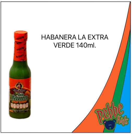 [742] SALSA HABANERA LA EXTRA VERDE 140ml.