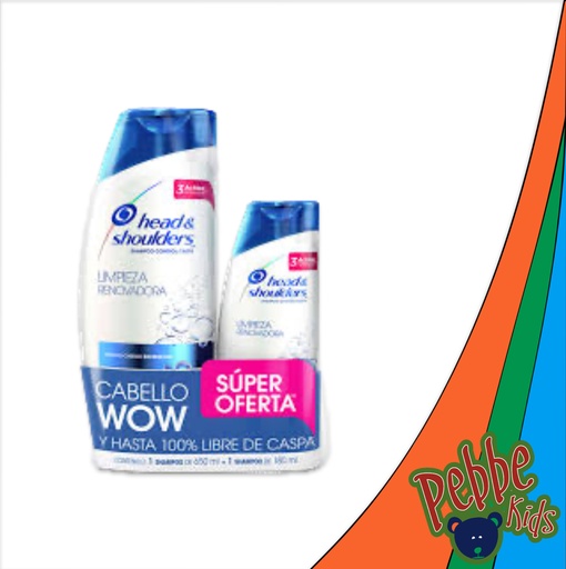 [904] SHAMPOO H&S 375+180ml. LIMPIEZA RENOVADORA