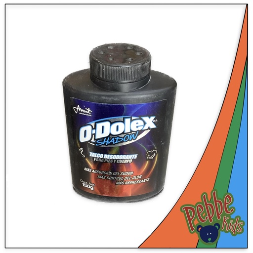 [778] TALCO ODOLEX SHADOW NEGRO 150gr. CHICO