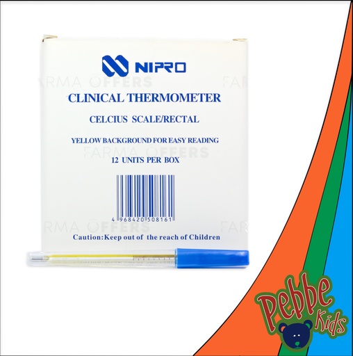 [487] TERMÓMETRO CLINICAL MERCURIO ORAL C/12