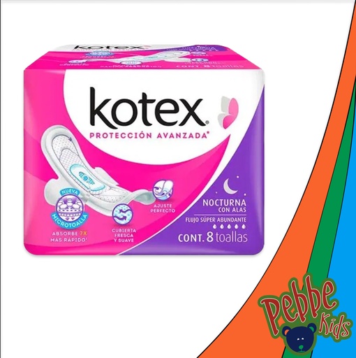 [76] TOALLA KOTEX NOCTURNA C/8+2 TOALLAS