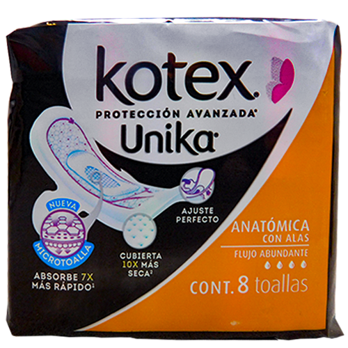 [1443] TOALLA KOTEX UNIKA C/ALAS C/8