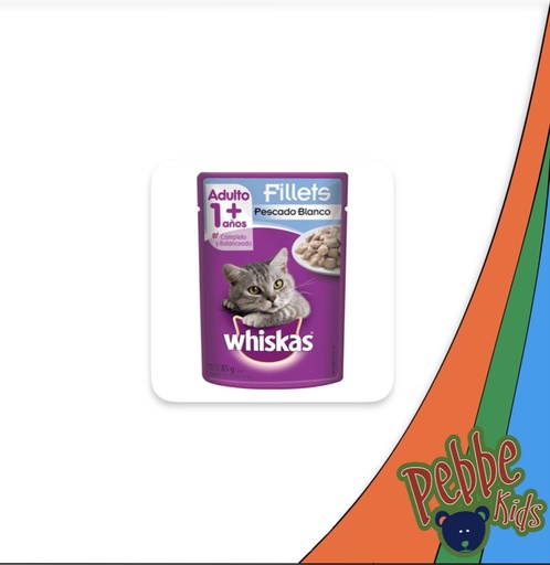 [509] WHISKAS SOBRE PESCADO BLANCO C/8 85gr.