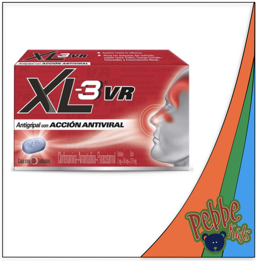 [2073] XL-3 VR ANTIVIRAL ROJO C/24 TABLETAS