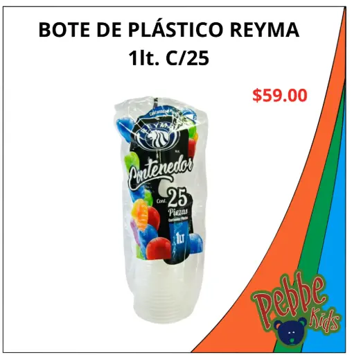 [619] BOTE DE PLÁSTICO REYMA 1lt. C/25
