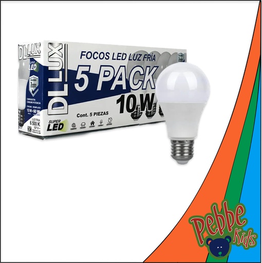 [9046] FOCO DE LED LUZ FRIA 5 PACK 10W