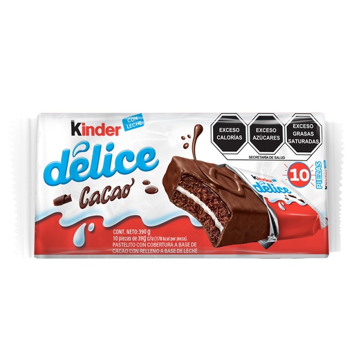 [1601] CHOCOLATE KINDER DELICE CACAO C/10