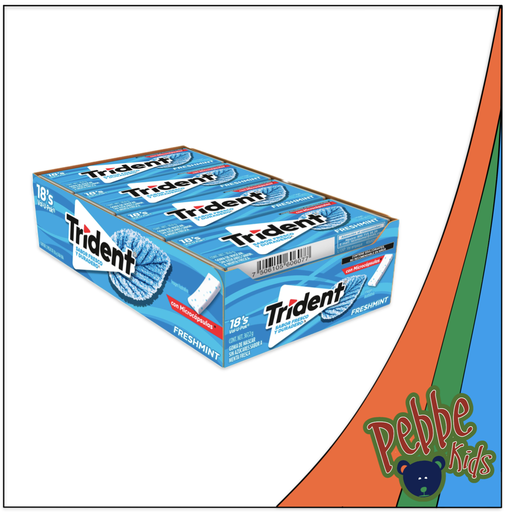 [1128] CHICLE VALU PACK TRIDENT 18'S FRESHMINT C/12