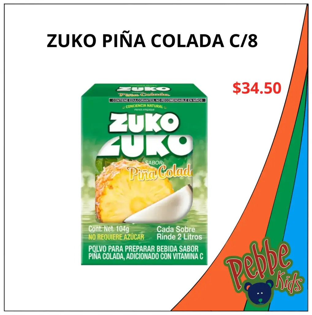 ZUKO PIÑA COLADA C/8 | Distribuidora Pebe