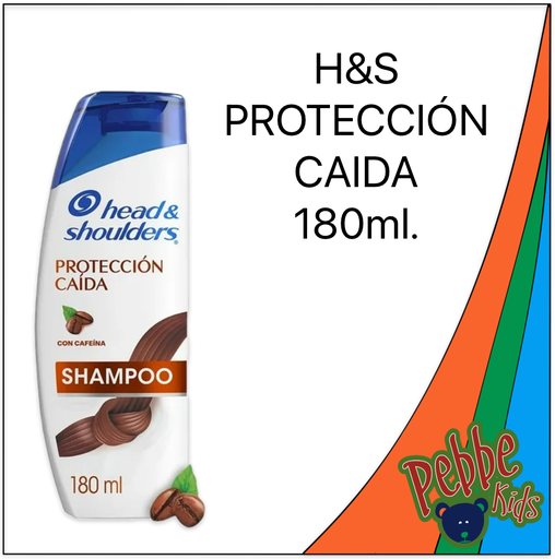 [1002] SHAMPOO H&S 180ml. PROTECCION CAIDA  CAFEINA ANTIFAL