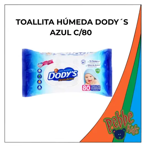 [1156] TOALLITA HÚMEDA DODY´S AZUL C/80 