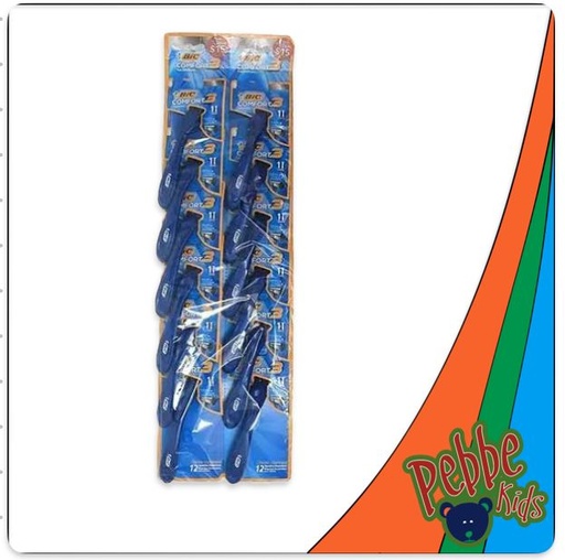 [2205] RASTRILLO BIC 3 HOJAS CONFORT C/12+2