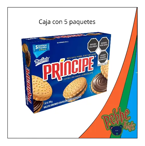 [1592] GALLETA PRINCIPE CHOCOLATE  C/5 PAQ