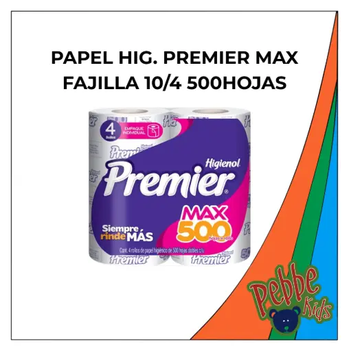 [1707] PAPEL HIG. PREMIER MAX FAJILLA 10/4 500HOJAS