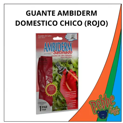 [2050] GUANTE AMBIDERM DOMESTICO CHICO (ROJO)